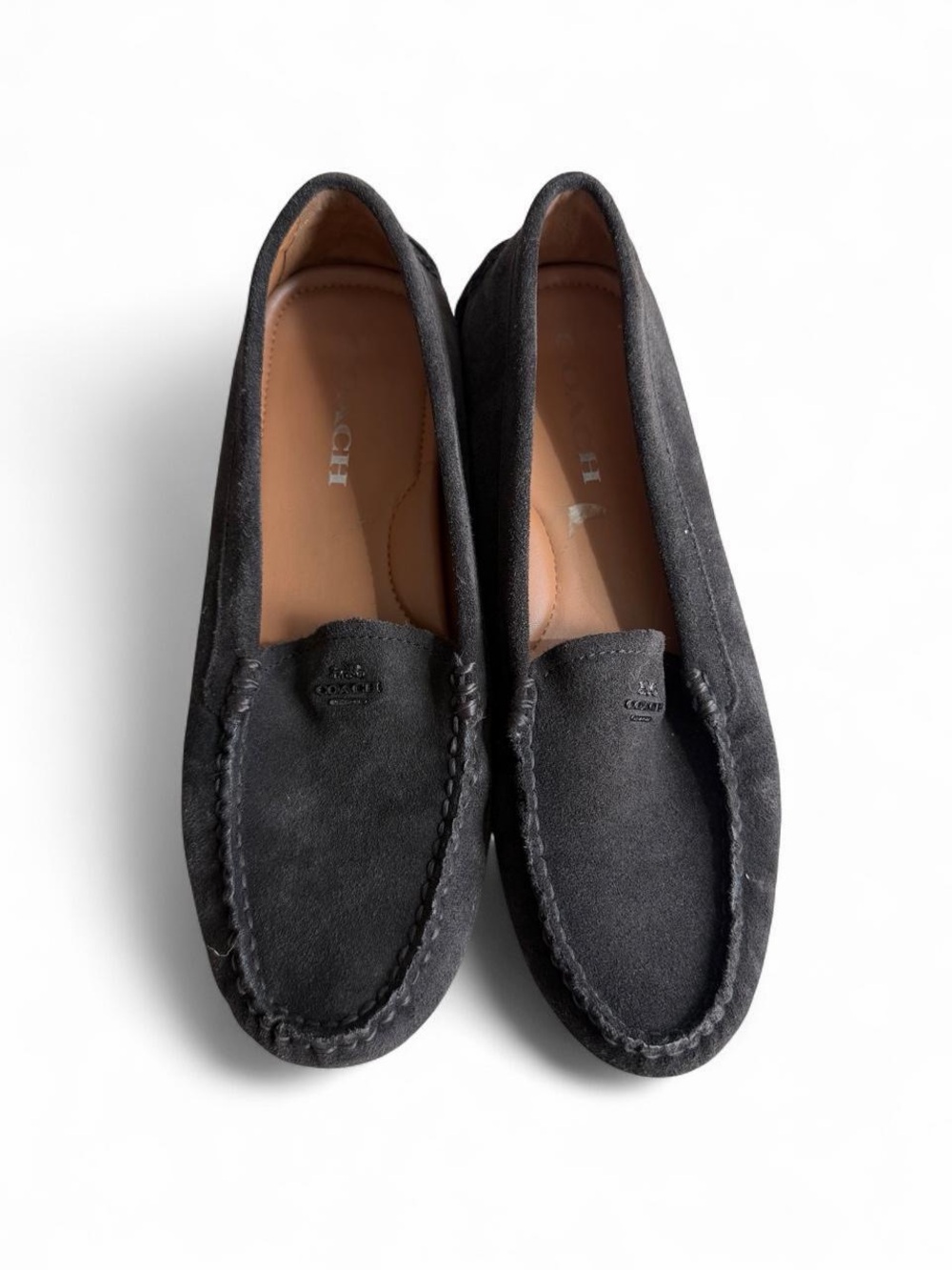 Coach Black Suede Women's Slip-On Loafers